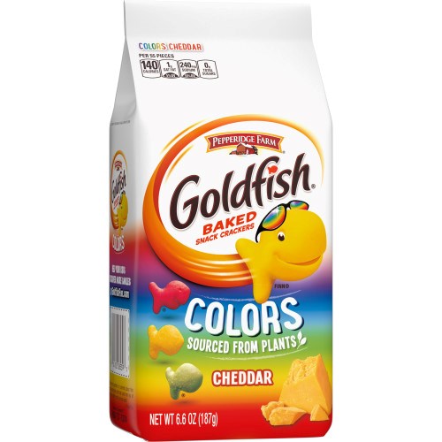 Goldfish Baked Snack Crackers Cheddar Colors  6.6oz/187g