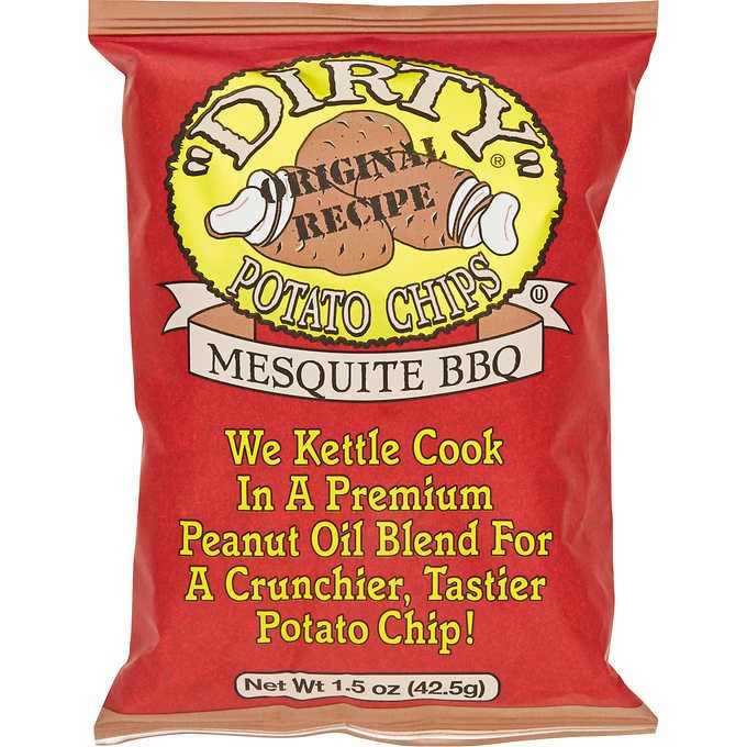 Dirty Potato Chips Mesquite BBQ 1.5oz/42.5g US2U Johnsonville