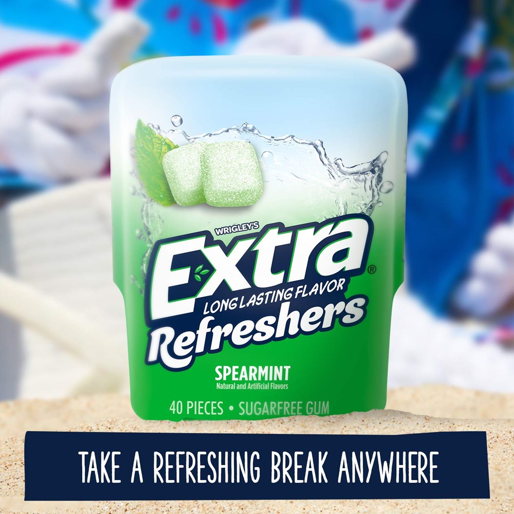 Extra gum Refreshers Spearmint 40 piece bottle (Best by Apr 2025)