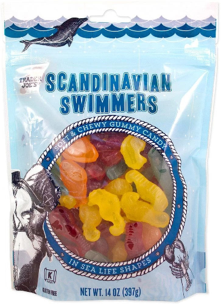 Trader Joes Scandinavian Swimmers gummy candy 14oz/397g