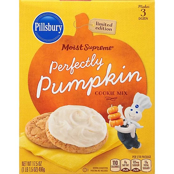 Pillsbury Cookie Mix Perfectly Pumpkin 17.5oz/496g