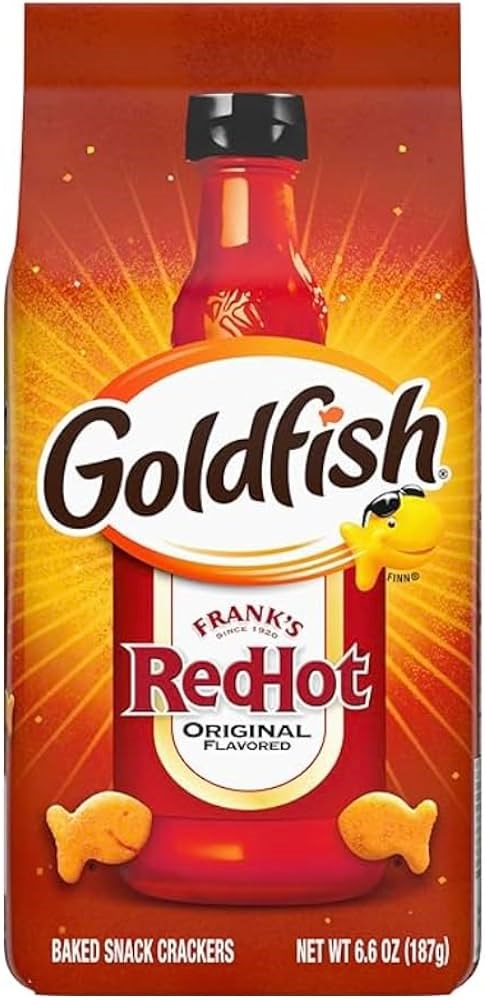 Goldfish Baked Snack Crackers Franks Red Hot 6.6oz/187g (Best by 11 May 2025)