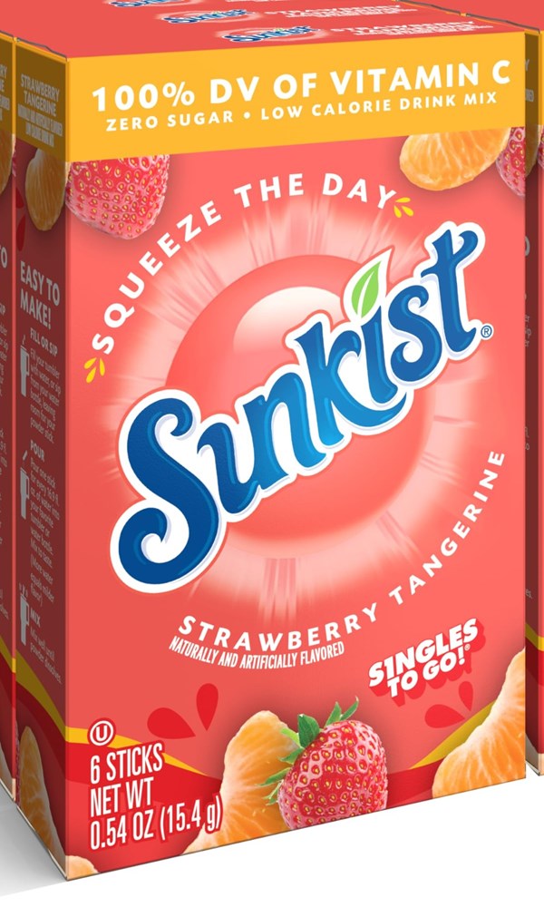 Sunkist Strawberry Tangerine Singles to Go 6pk STG 0.54oz/15.4g