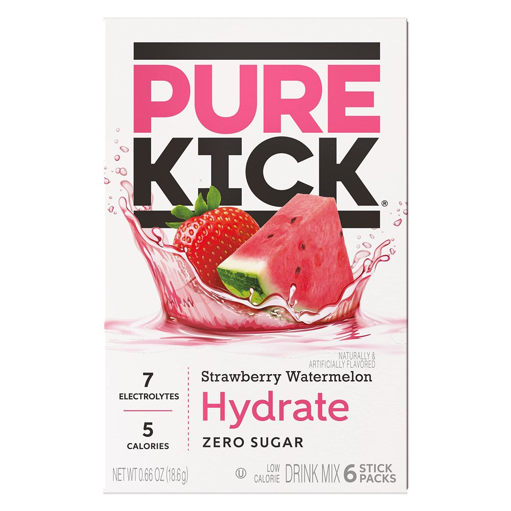 Pure Kick Hydrate Strawberry Watermelon Singles to Go 6pk STG 0.66oz/18.6g