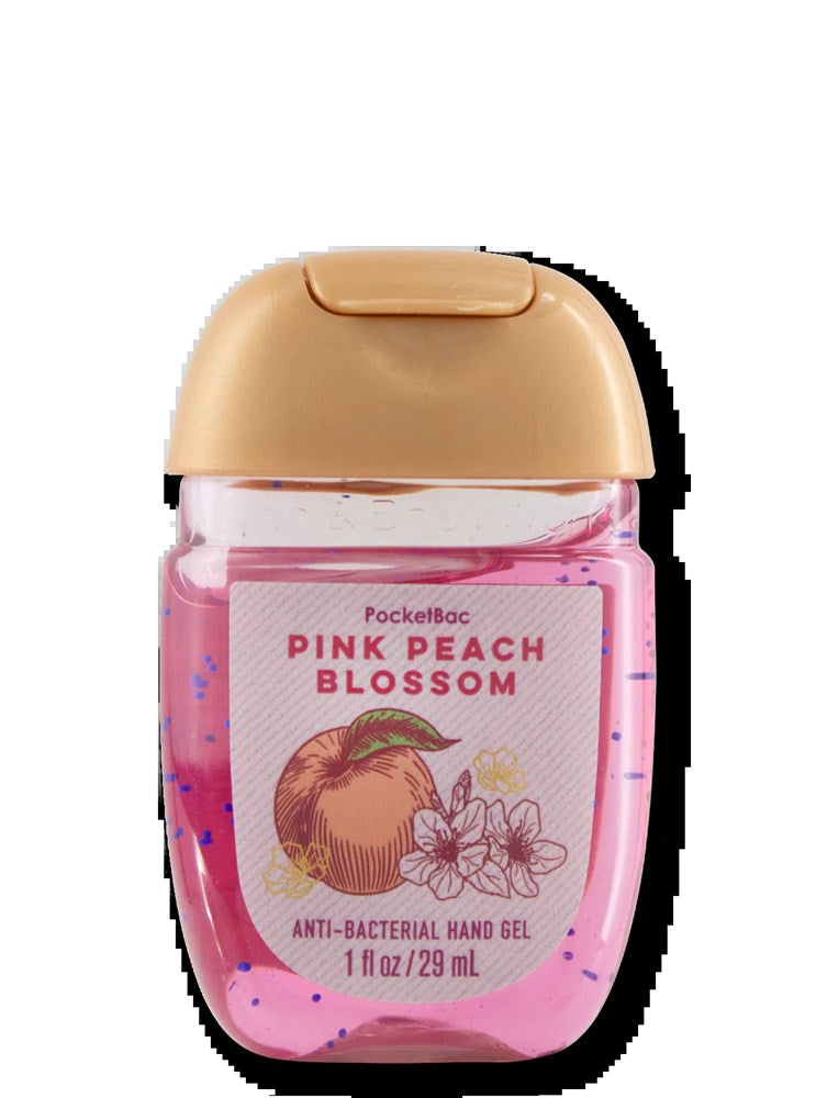 B&BW PocketBac Pink Peach Blossom Sanitizer 1floz/29ml by Bath & Body Works