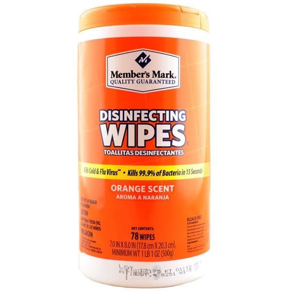 Members Mark Disinfecting Wipes Orange Scent 78count