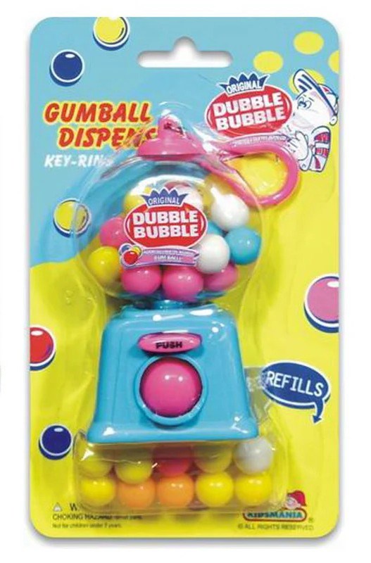 Kids Mania Dubble Bubble Gumball Dispenser Key Ring