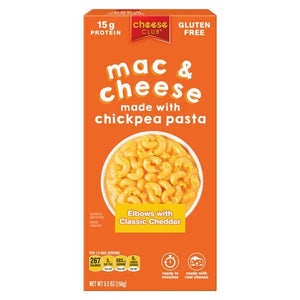 Cheese Club Mac & Cheese Chickpea Pasta Elbows with Classic Cheddar GF 5.5oz/156g