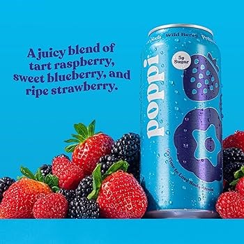 Poppi Prebiotic Soda Wild Berry 12floz/355ml