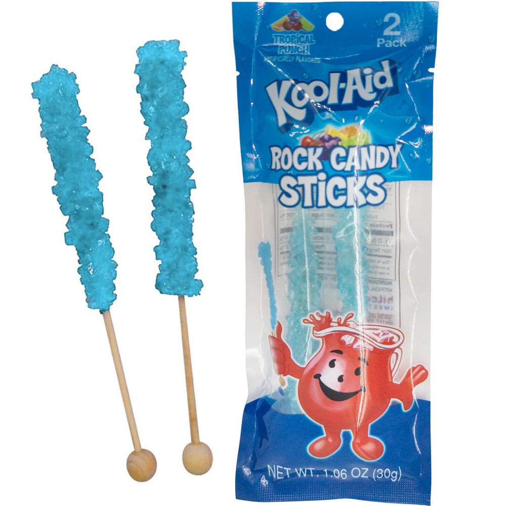 Kool Aid Rock Candy Sticks Tropical Punch 2 pack 1.06oz/30g