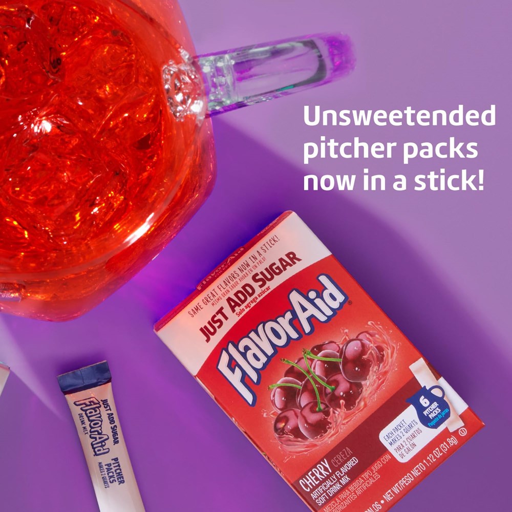 Flavor Aid Cherry Singles to Go STG 6pk