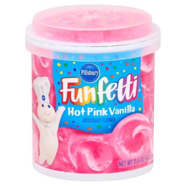 Pillsbury Funfetti Frosting Hot Pink Vanilla 15.6oz/442g