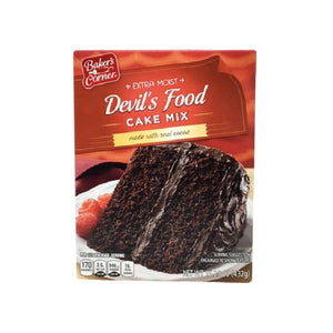 Bakers Corner Devils Food Extra Moist Cake Mix (Best by 13 August 2025) 15.25oz/432g