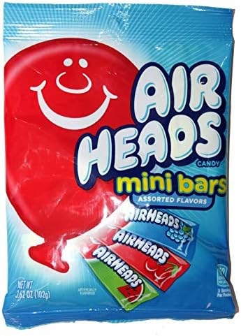 Airheads Mini Bars Assorted Flavors bag 3.62oz/102g