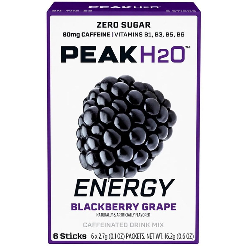 Peak H2O Energy Blackberry Grape STG 6pk 16.2g