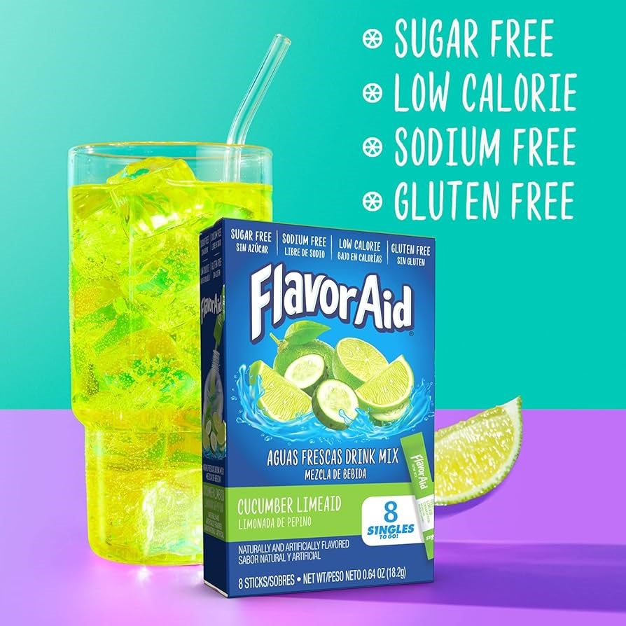 Flavor Aid Cucumber Limeaid Singles to Go 8pk STG 0.64oz/18.2g