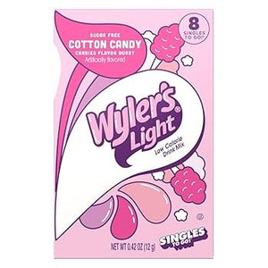 Wylers Light Singles to go Cotton Candy SF 8pk STG 0.42oz/12g