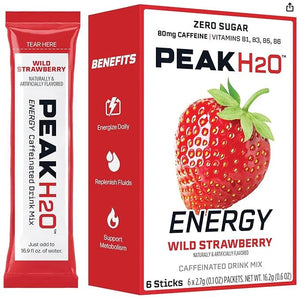 Peak H2O Energy Wild Strawberry STG 6pk 16.2g