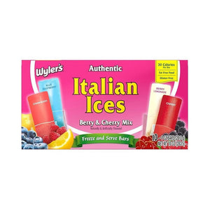 Wylers Italian Ices Freezer Pops Berry & Cherry Mix 10pk