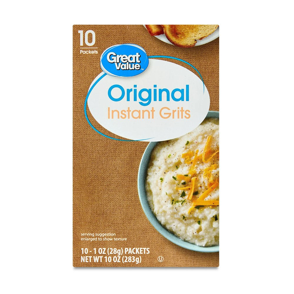 Great Value Instant Grits Original 10pk 10oz/238g