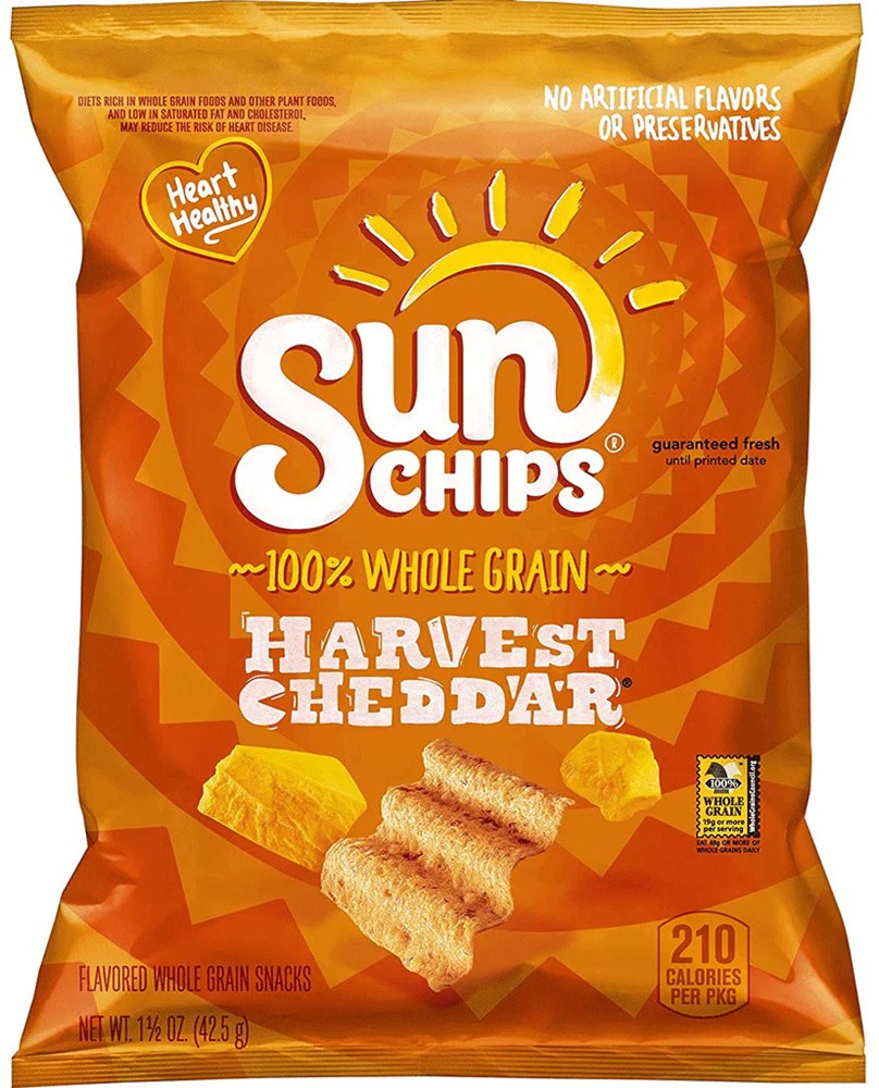 Sun Chips Harvest Cheddar Whole Grain Snacks 1.5oz