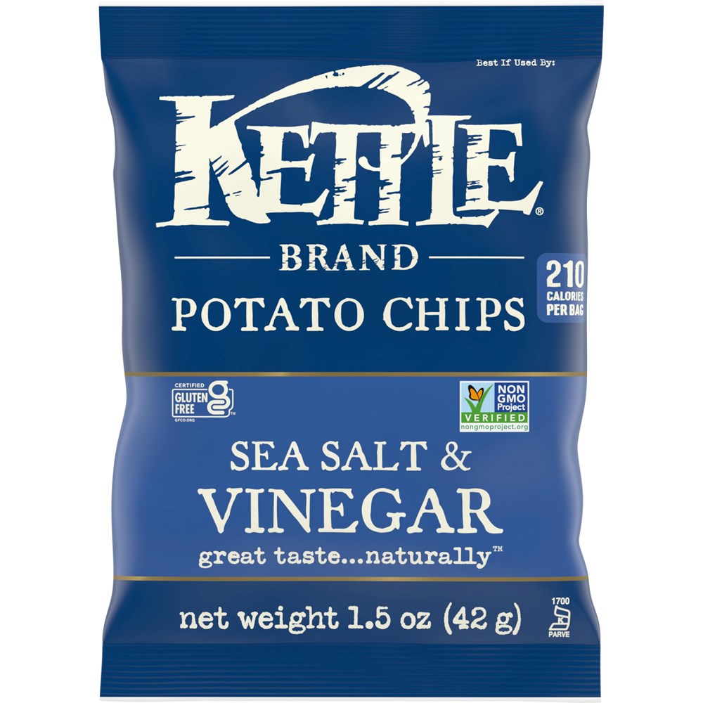 Kettle Brand Sea Salt & Vinegar 1.5oz/42g Best By Nov 2025