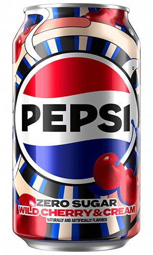 Pepsi Wild Cherry & Cream Zero 12floz/355ml
