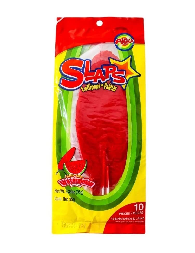 Slaps Lollipops Watermelon 10 piece