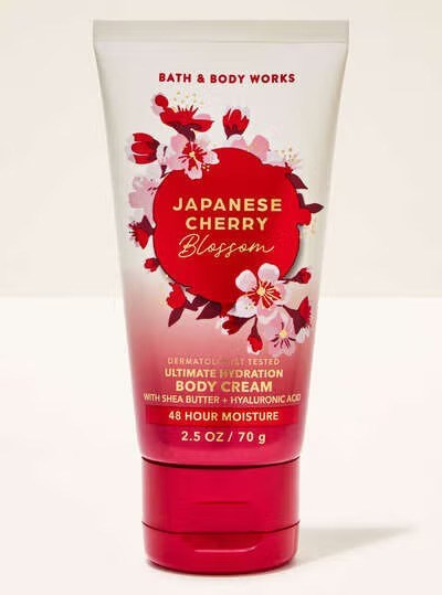 B&BW Body Cream Travel Japanese Cherry Blossom by Bath & Body Works 2.5oz/70g