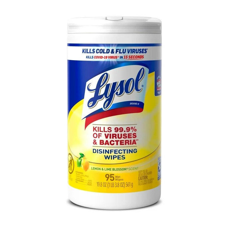 Lysol Disinfecting Wipes Lemon & Lime Blossom 95ct
