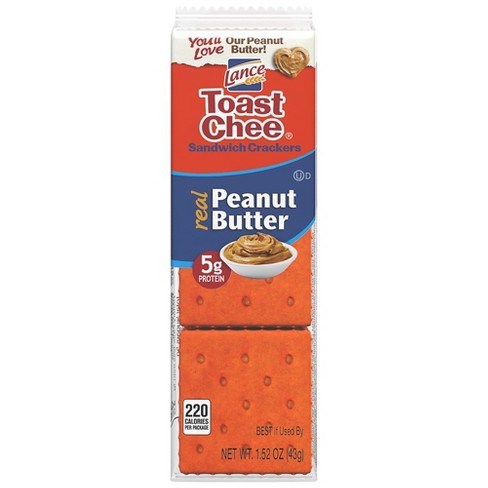 Lance Toast Chee Peanut Butter Sandwich Crackers 1.52oz/43g (BB Mar 2025)