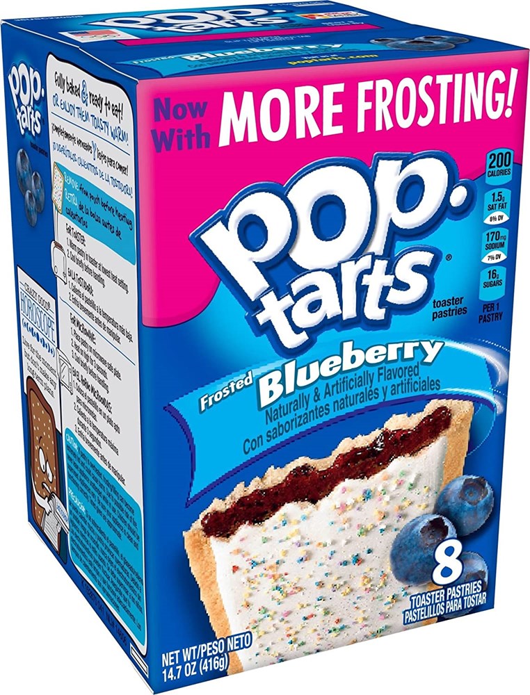 Pop Tarts - 8pk Frosted Blueberry 14.1oz/400g (Best by 19 Sep 2025)