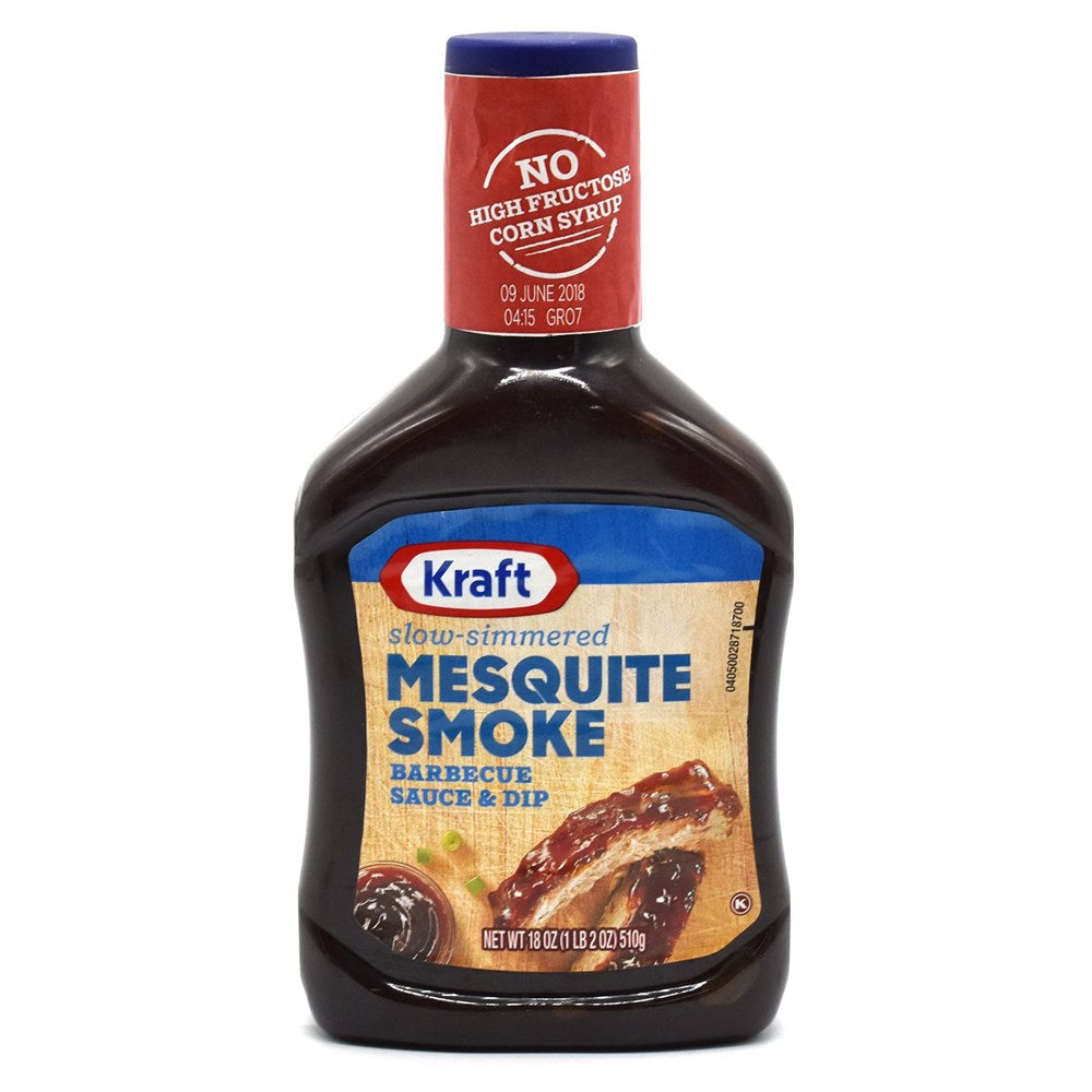 Kraft BBQ Sauce & Dip - Slow Simmered Mesquite Smoke 18oz/510g