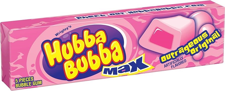 Hubba Bubba Bubble Gum Max Original 5piece (Best by 20 May 2025)