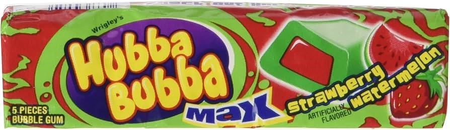 Hubba Bubba Bubble Gum Max Strawberry Watermelon 5piece (Best by 28 Jun 2025)
