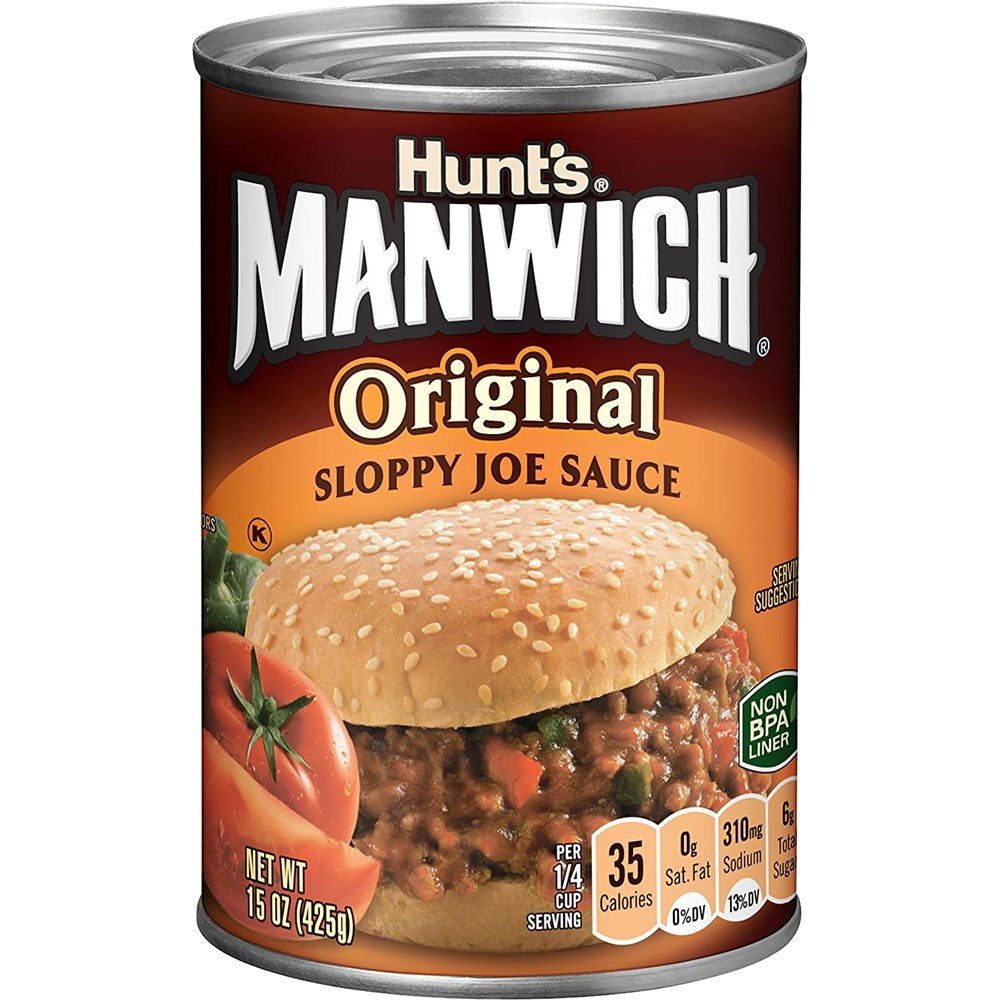 Hunts Manwich Original Sloppy Joe Sauce 15oz/425g (Best by 27 Aug 2025)