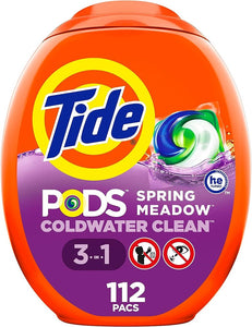 Tide Pods Laundry 3n1 Detergent Spring Meadow 112 count
