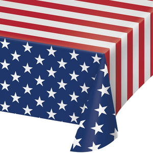 Way to Celebrate American Flag Tablecover 54" x 84"