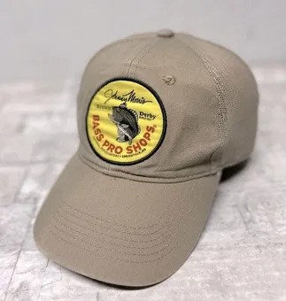 Bass Pro Shops Brown Derby Logo Cap Mesh Back Gray