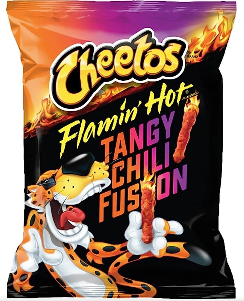 Cheetos Crunchy Flamin Hot Tangy Chili Fusion 8.5oz/240.9g  LIMIT OF 3(12 Sept 2023)