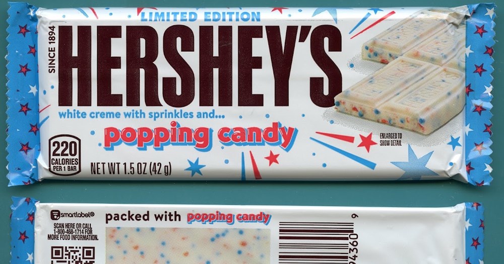 Hersheys White Creme with Sprinkles and Popping Candy 1.5oz/42g