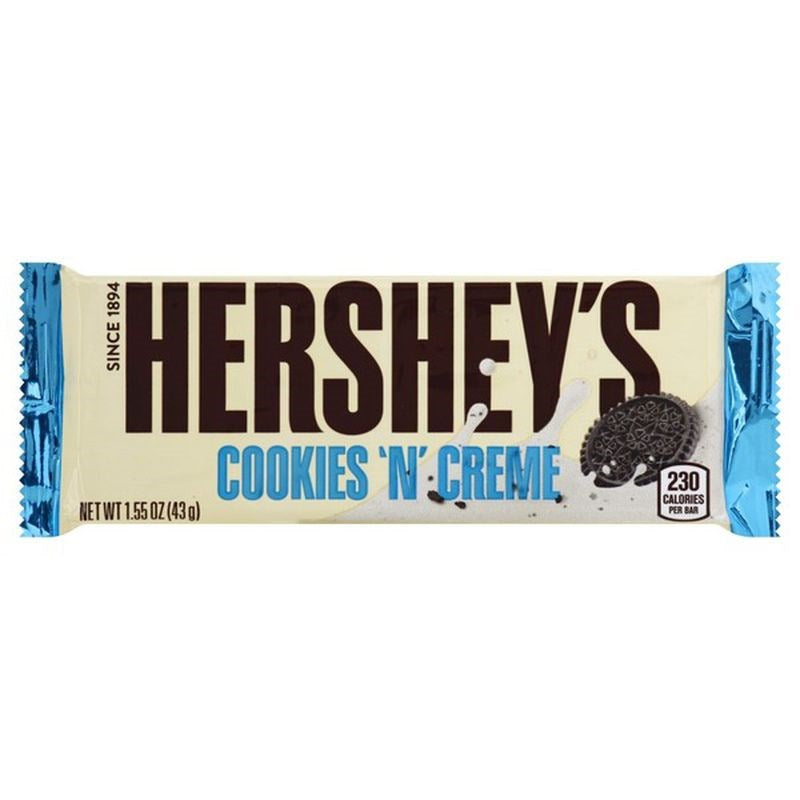 Hersheys Cookies n Cream Bar 1.55oz/44g BB JAN 25