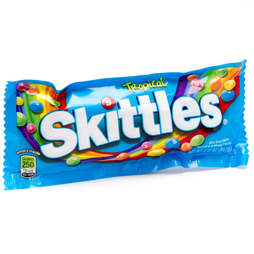 Skittles Tropical 2.17oz/61.5g (Best By August 2025)