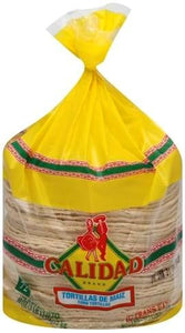 Calidad Tortillas De Maiz Corn 5.5"  72pk 60oz/1.7kg Best By Feb 2025