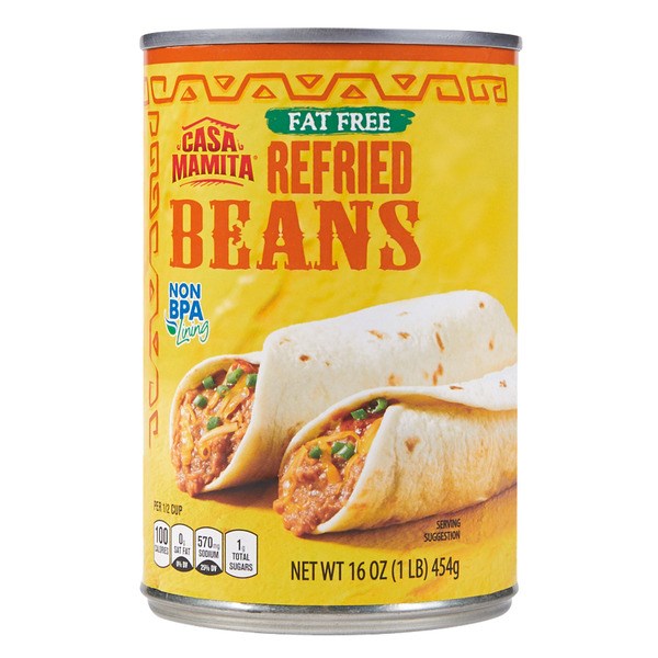 Casa Mamita Refried Beans Fat Free 454g