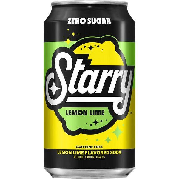 Starry Lemon Lime Zero Soda 12floz/355ml