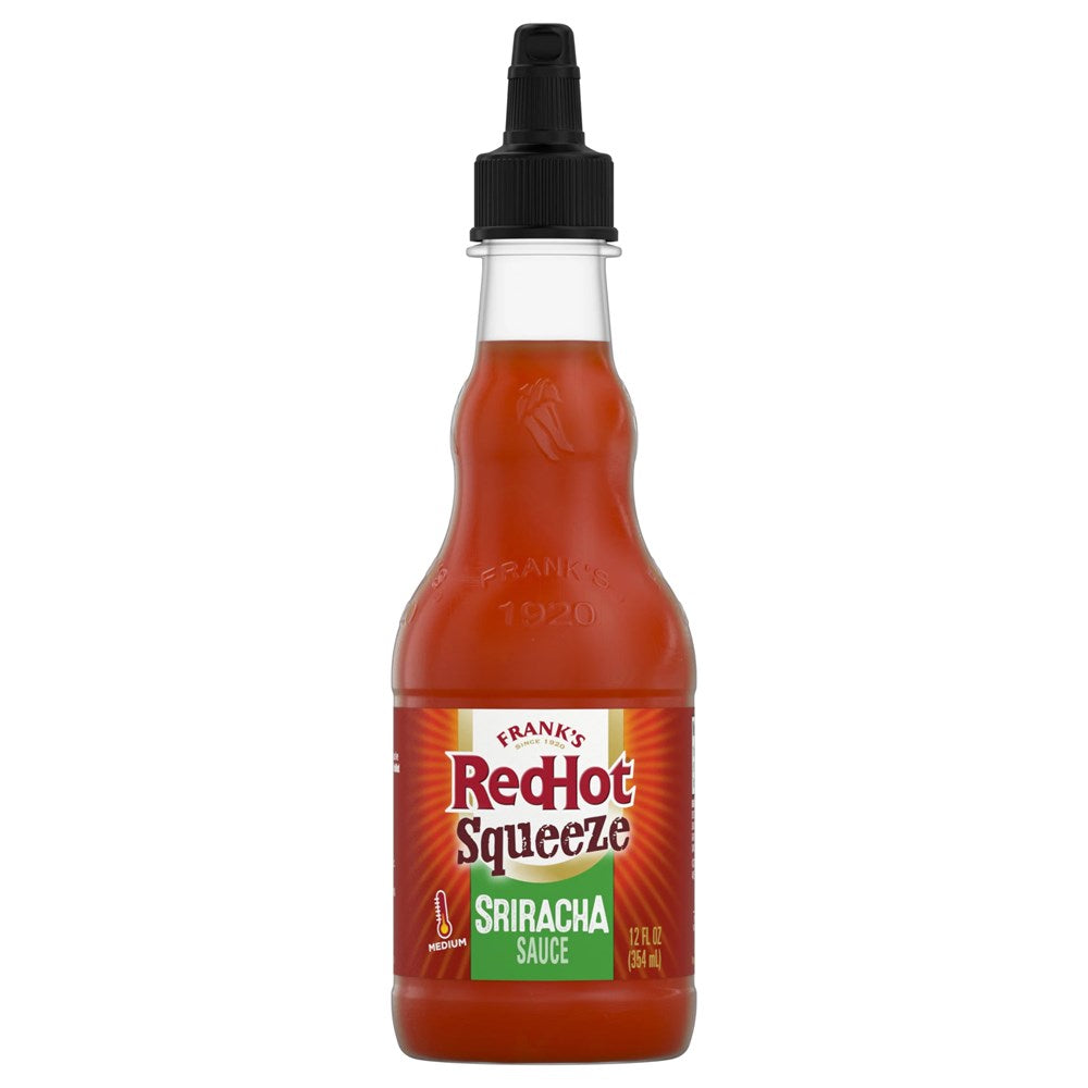 Franks Red Hot Sriracha Sauce Medium 12floz/354ml (Best by 13 Sep 2025)