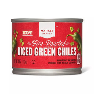 Market Pantry Fire Roasted Diced Green Chiles Hot 4oz/113g
