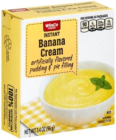 Winco Instant Pudding Banana Cream 3.4oz/96g