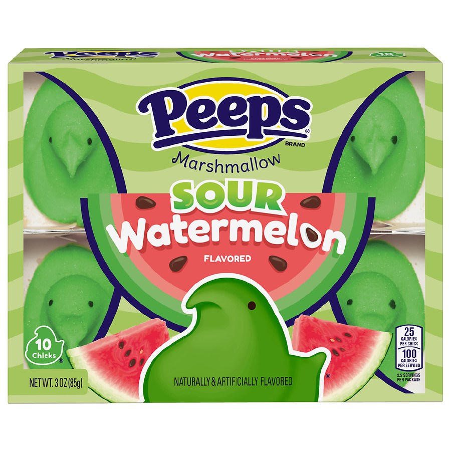 Peeps Chicks Sour Watermelon 10pk 3oz/85g